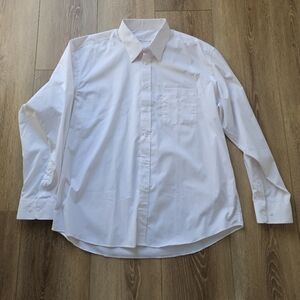 Men's Pronto Uomo Classic White Long Sleeve Dress Shirt | XL